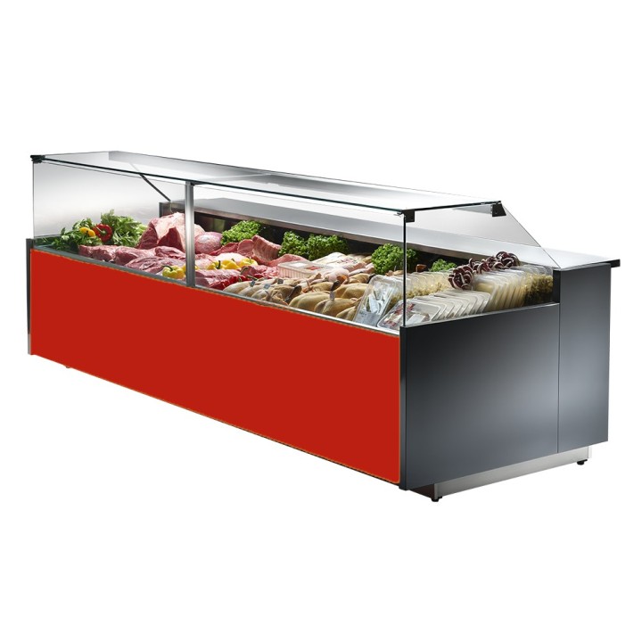 GEVENTILEERDE GEKOELDE TOONBANK (D 1150 MM), RECHTE RUITEN, L 1520 MM FM1015VD TECNODOM