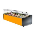 GEVENTILEERDE GEKOELDE TOONBANK (D 1150 MM), RECHTE RUITEN, L 2480 MM FM1025VD TECNODOM