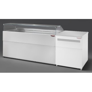 COMPTOIR VITRINE REFRIGERE VENTLE (940 MM), VITRES DROITES, L 1802 MM KPK0818VD TECNODOM