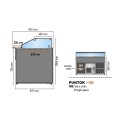 COMPTOIR VITRINE REFRIGERE VENTLE (940 MM), VITRES DROITES, L 1802 MM KPK0818VD TECNODOM