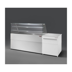 COMPTOIR VITRINE REFRIGERE VENTLE (940 MM), VITRES DROITES, L 2227 MM KPK0822VD2M TECNODOM