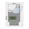 COMPTOIR VITRINE REFRIGERE SEMI-VENTILE (P 780 MM), VITRES DROITES, L 1040 MM FIGO7810VD TECNODOM