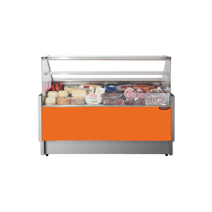 COMPTOIR VITRINE REFRIGERE SEMI-VENTILE (P 890 MM), VITRES DROITES, L 2000 MM FIGO9020VD TECNODOM