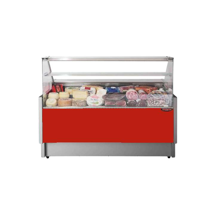 COMPTOIR VITRINE REFRIGERE SEMI-VENTILE (P 890 MM), VITRES DROITES, L 2480 MM FIGO9025VD TECNODOM