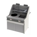 FRITEUSE GAZ HAUT RENDEMENT, CUVE RONDE 1 x 18 L + CUVE CARRE, ELECTRONIQUE RFGS2C SOFINOR