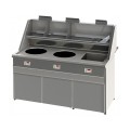 FRITEUSE GAZ HAUT RENDEMENT, CUVE RONDE 2 x 18 L + CUVE CARRE, ELECTRONIQUE RFGS3C SOFINOR