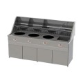 FRITEUSE GAZ HAUT RENDEMENT, CUVE RONDE 3 x 18 L + CUVE CARRE, ELECTRONIQUE RFGS4C SOFINOR