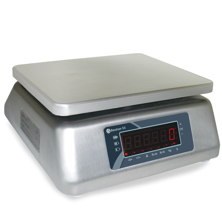 BALANCE ETANCHE JUSQU'A 15 KG EN ACIER INOXYDABLE, DIVISION PAR 1 GRAMMES ISS015 BAXTRAN