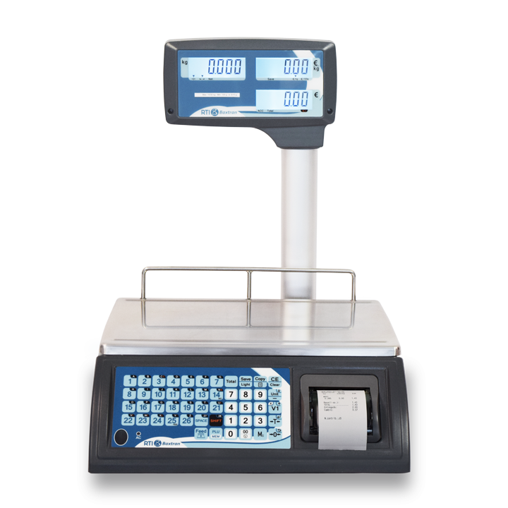 COMMERCIELE WEEGSCHAAL MET TICKET, TOT 30 KG, NAUWKEURIG TOT 10 GRAM IRTI030P BAXTRAN