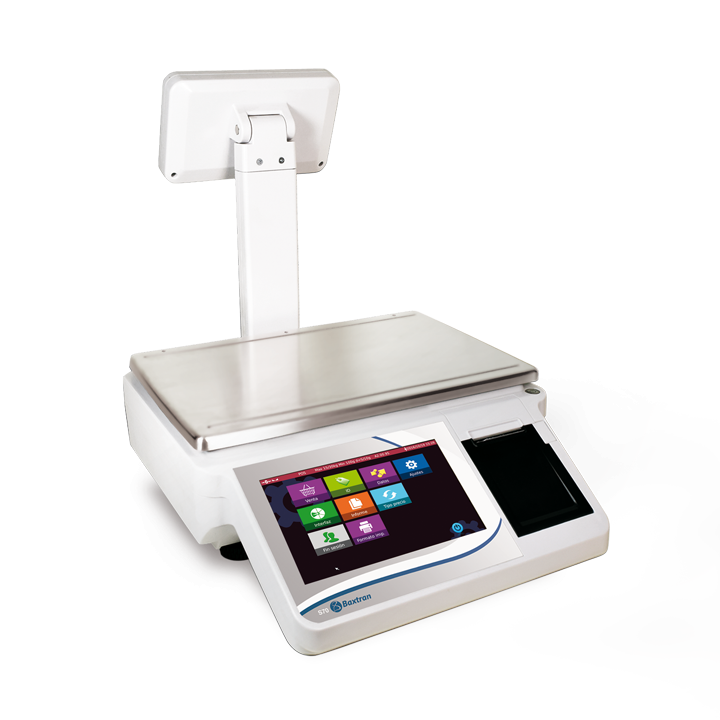 COMMERCIELE WEEGSCHAAL MET TICKET, TOT 30 KG, NAUWKEURIG TOT 10 GRAM IS070 BAXTRAN