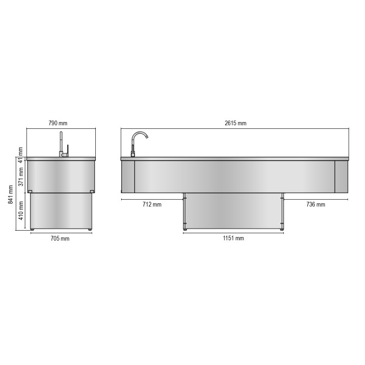TABLE ANATOMIQUE POUR AUTOPSIE HMTAPLUS MEDDOM