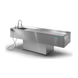 TABLE ANATOMIQUE POUR AUTOPSIE MOTORISE - REGLABLE EN HAUTEUR HMTALUX MEDDOM