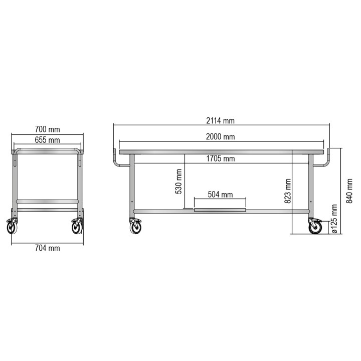 VERVOER TROLLEY HMBT1 MEDDOM