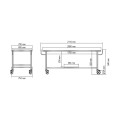 CHARIOT DE TRANSPORT AVEC DRAIN LATERALE HMBT2 MEDDOM
