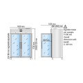 MEDISCHE KOELKAST, 2 GLASDEUR, 1310 L HGN1400TNV MEDDOM