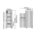 ARMOIRE MEDICAL DOUBLE TEMPERATURE, 2 PORTES, 600 L HGN0700TN+BTN MEDDOM