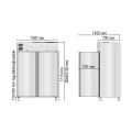 ARMOIRE MEDICAL DOUBLE TEMPERATURE, 2 PORTES, 1310 L HGN1400TN+BTN MEDDOM