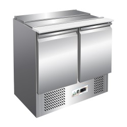 FRIGO SALADETTE, 2 DEUR, MET RVS DEKSEL FMETP1000C FORCAR