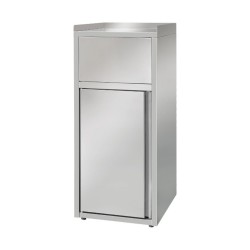 VUILNISBAK IN RVS VOOR FAST FOOD 60 L HCSNACKECO SKYRAINBOW