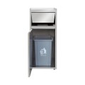 POUBELLE EN ACIER INOXYDABLE POUR RESTAURATION RAPIDE 60 L HCSNACKECO SKYRAINBOW