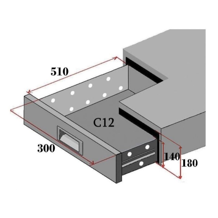 BLOC 2 SCHUIVEN VOOR FRIGO TAFEL FCH7 FCH7 1/2 FORCOLD