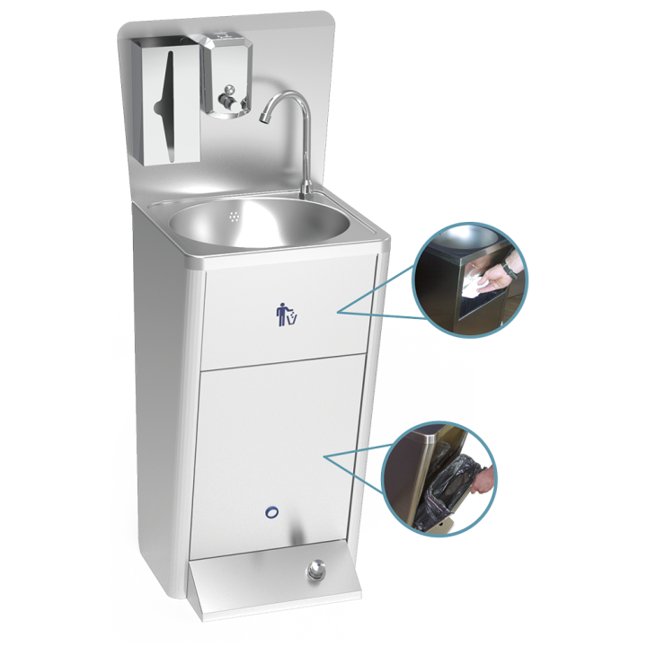 VRIJSTAANDE HANDWASSER - HEET EN KOUD WATER HLMP3 FRICOSMOS