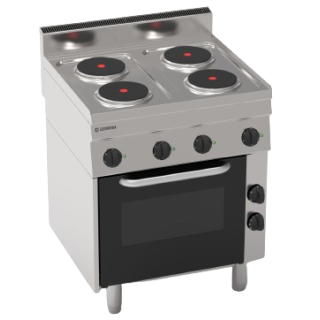 4 ELECTRISCHE PLATEN OP GEVENTILEERDE ELECTRISCHE OVEN