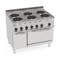 6 ELECTRISCHE PLATEN OP GEVENTILEERDE ELECTRISCHE OVEN GN 1/1 EN GE...