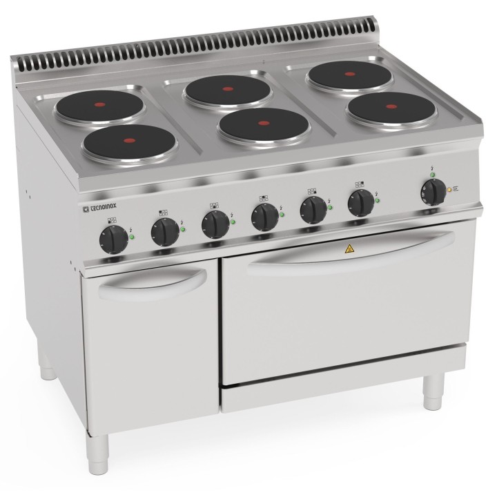 6 ELECTRISCHE PLATEN OP GEVENTILEERDE ELECTRISCHE OVEN GN 1/1 EN GE...