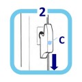 HAAKJE VOOR LADDER VAN REKKEN KOELCEL