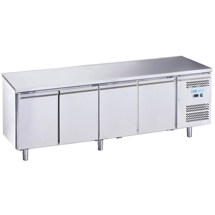 FRIGO TABLE POSITIF - 4 PORTES - PROFONDEUR 600 MM