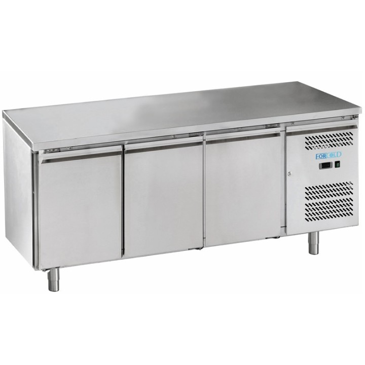 FRIGO TABLE NEGATIF - 3 PORTES - PROFONDEUR 700 MM