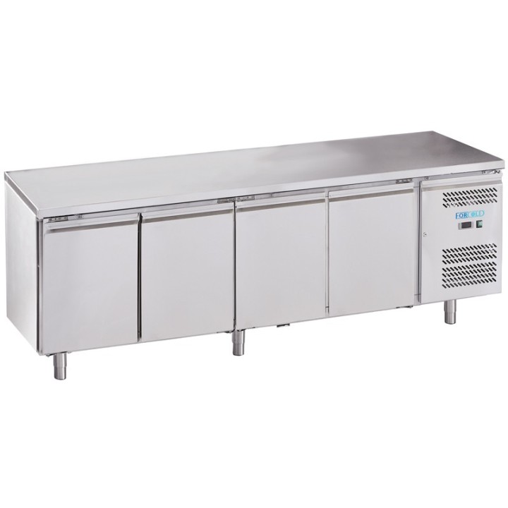 FRIGO TABLE NEGATIF - 4 PORTES - PROFONDEUR 700 MM