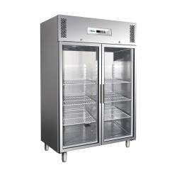 KOELKAST, 2 GLASDEUREN, GN 2/1, 1325 L