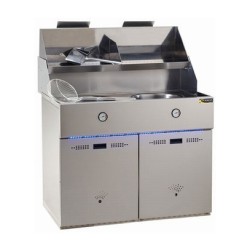 FRITEUSE GAZ, CUVES RONDES 2 x 18 L, MECANIQUE REFGA2 SOFINOR
