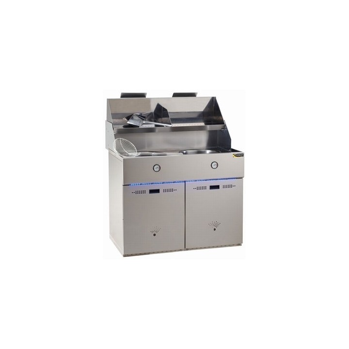 GAS FRITEUSE, RONDE KUIPEN 2 x 18 L, MECHANISCH REFGA2 SOFINOR