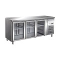 FRIGO TABLE POSITIF - 3 PORTES VITREES - PROFONDEUR 700 MM