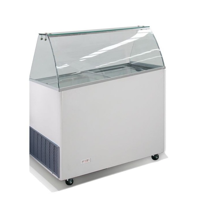COMPTOIR VITRINE ICE-CREAM, VITRES BOMBEES, 6 x 5 L