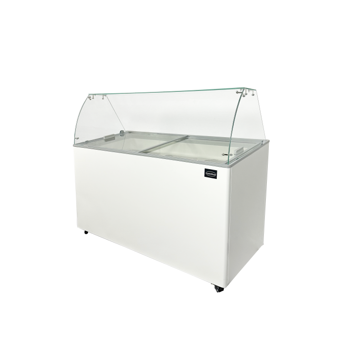 COMPTOIR VITRINE ICE-CREAM, VITRES BOMBEES, 6 x 5 L