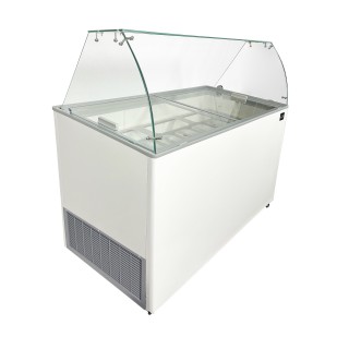 COMPTOIR VITRINE ICE-CREAM, VITRES BOMBEES, 8 x 5 L