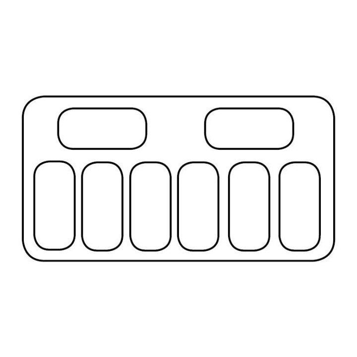 TOONBANK ICE-CREAM, GEBOGEN RUITEN, 8 x 5 L