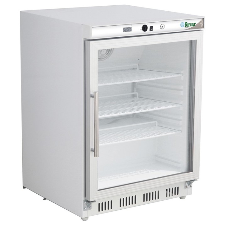 BEGLAASDE WITTE KOELKAST, 130 L