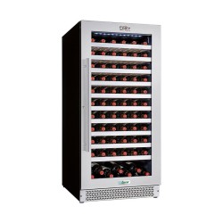 CAVE A VIN VITREE, 1 TEMPERATURE, CLAYETTES EN BOIS, 270 L