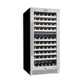 CAVE A VIN VITREE, 2 TEMPERATURES, CLAYETTES EN BOIS, 261 L