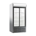 FRIGO DRANKENVITRINE BEGLAASD, 2 SCHUIFDEUREN, MET RECLAME BANNER, ...