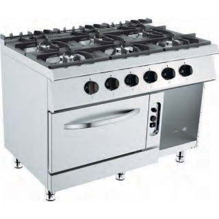 GAS FORNUIS OP GN 2/1 GAS OVEN EN KAST - 6 X 6,5 KW