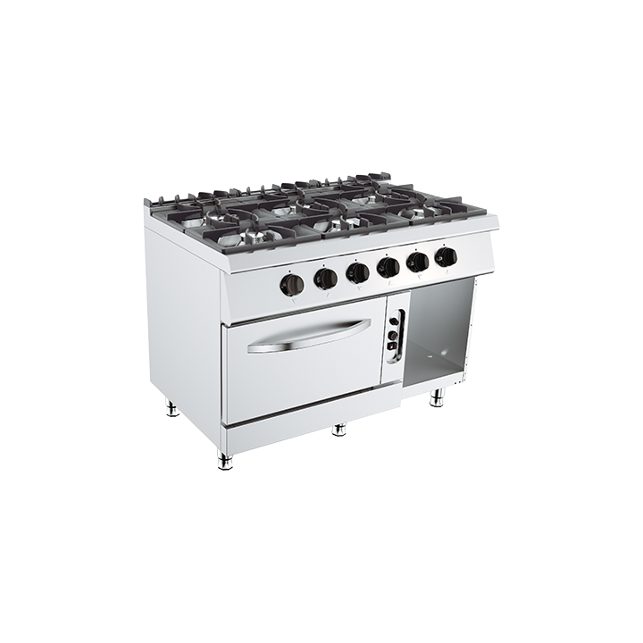 GAS FORNUIS OP GN 2/1 GAS OVEN EN KAST - 6 X 6,5 KW