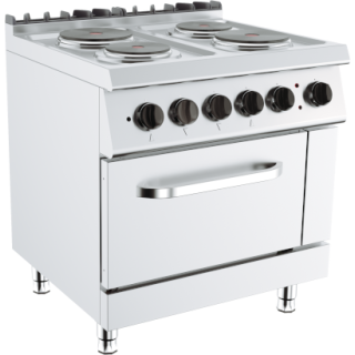 ELECTRISCHE KOOKFORNUIS OP OVEN - 2 X 2 + 2 X 2,6 KW