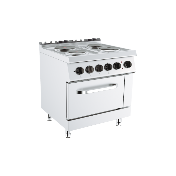 ELECTRISCHE KOOKFORNUIS OP OVEN - 2 X 2 + 2 X 2,6 KW