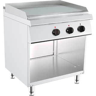 PLAQUE DE CUISSON DOUBLE ELECTRIQUE SUR ARMOIRE - RAINUREE CHROMEE